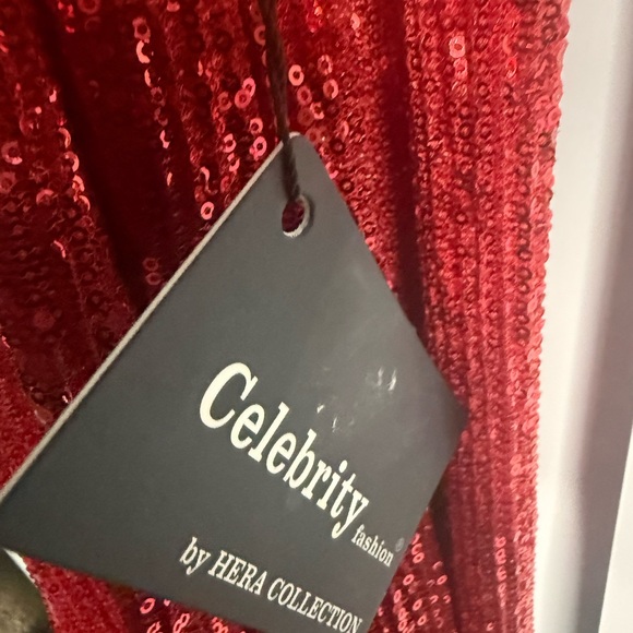 Hera Collection Sparkling Red Sequin Dress - Picture 9 of 12
